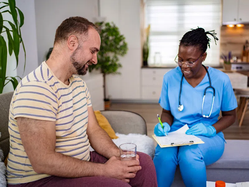 Clinical health assessment checking vital health indicators at Belconnen General Practice