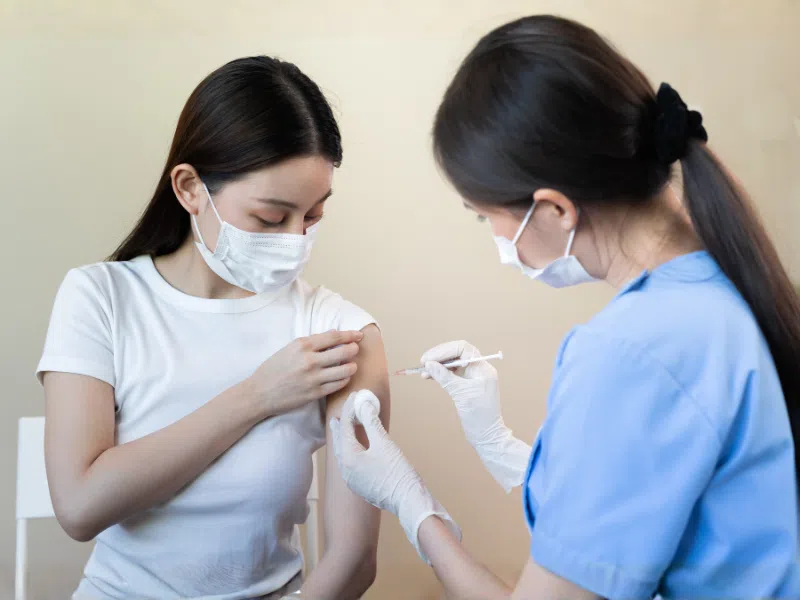Nurse administering vaccinations - immunisation and travel vaccines Belconnen