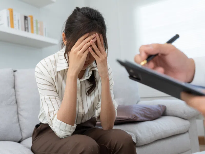 GP discussing mental health support plan with patient - mental health care Belconnen