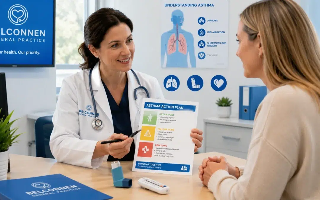 Asthma consultation in a modern clinic