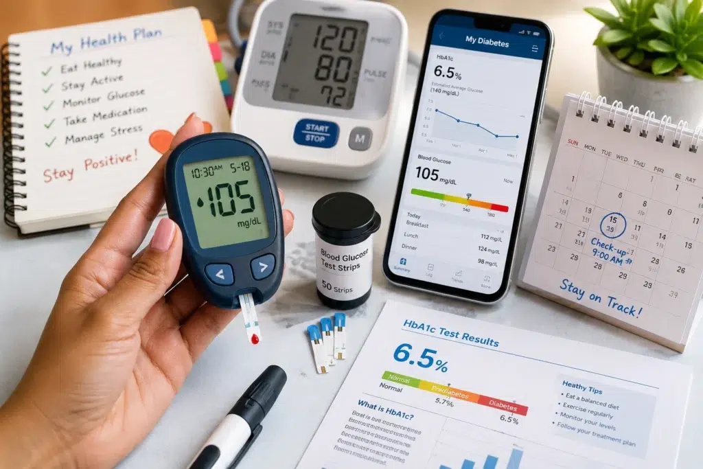 Diabetes monitoring and self-care tools