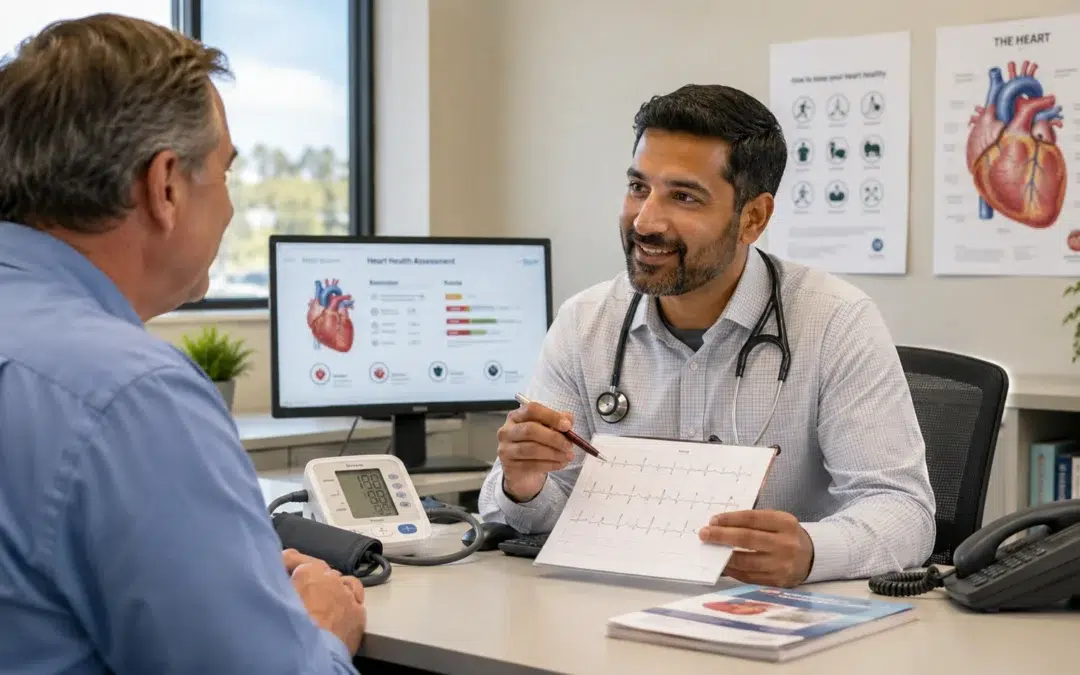 Heart health consultation in a modern clinic