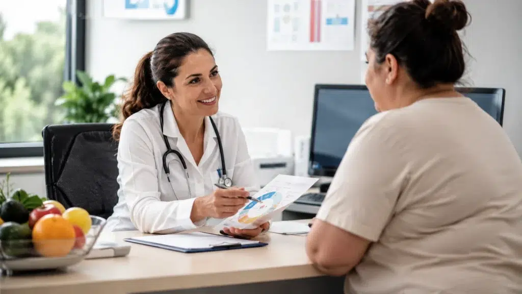 Weight Management Support Belconnen-Medical consultation in a bright office
