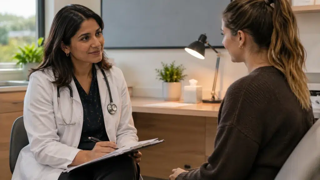 GP completing a mental health assessment for a patient in Belconnen